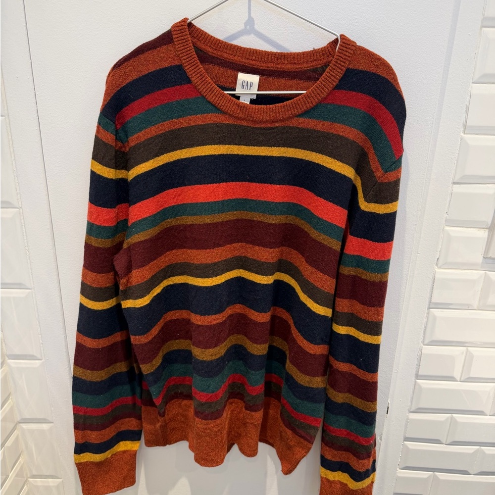 Vintage Men's Gap Multicolor Striped Sweater
